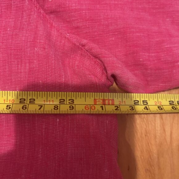 Sigrid Olsen Sport-Pink Linen Button Down Shirt-Marled-Sz 16W-Lagenlook*Read - Picture 4 of 7